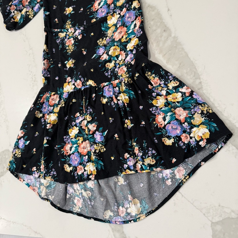 O’Neill NWT Alta Midi Floral Open Back Dress Women’s Small Black/Multi Romantic - Picture 6 of 14